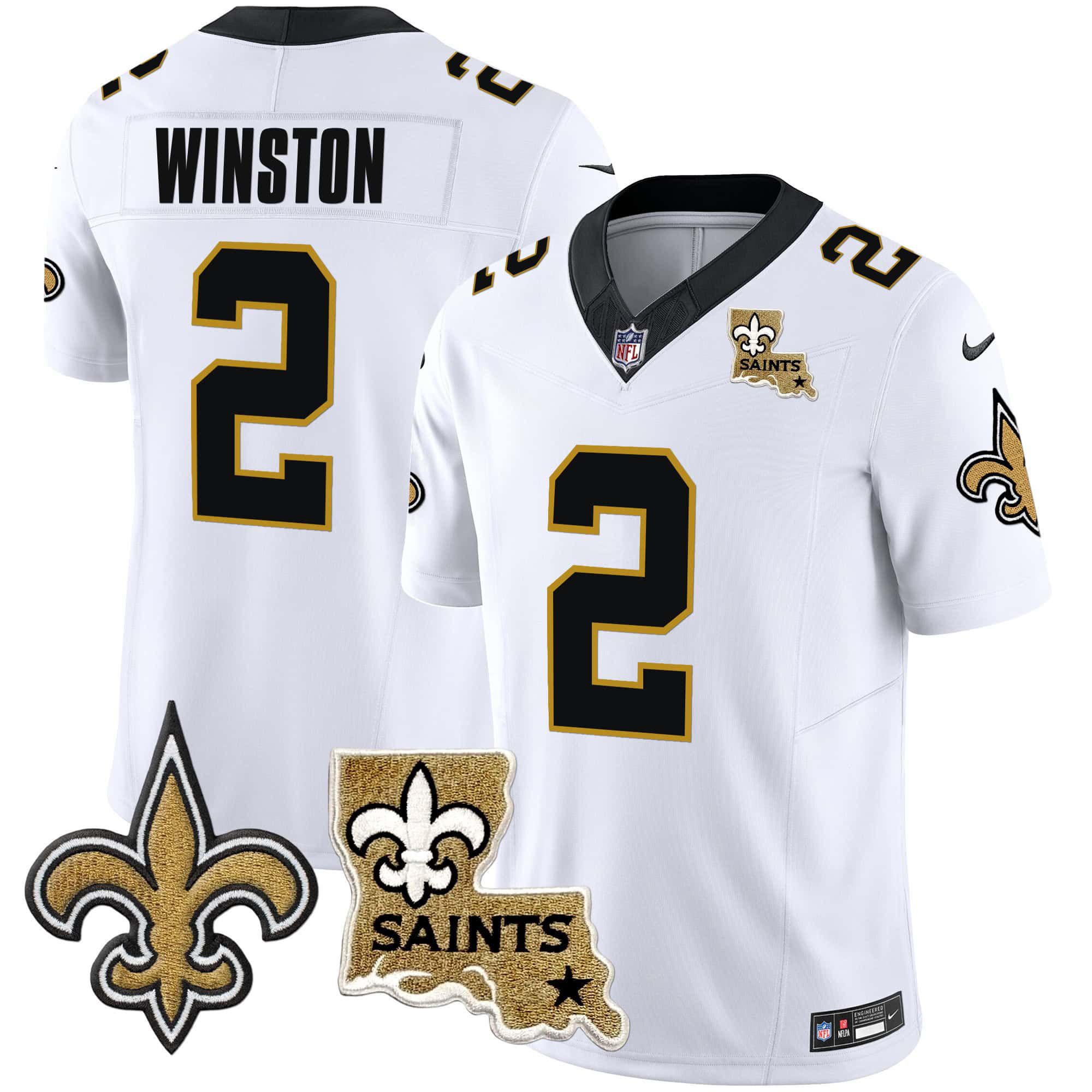 Men New Orleans Saints #2 Winston White 2024 Nike Vapor Limited NFL Jersey->indianapolis colts->NFL Jersey